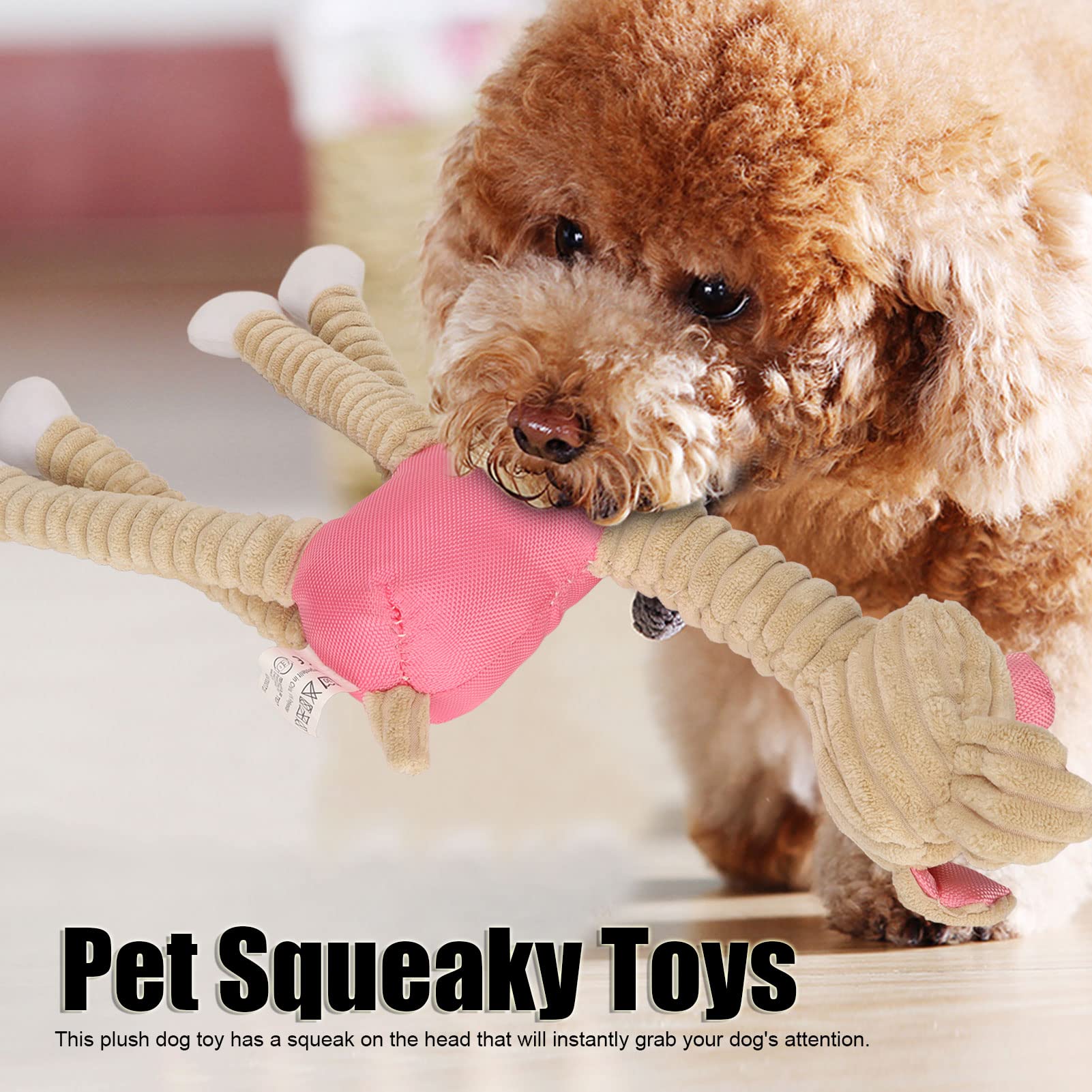 Tender-Tuffs Seepferdchen Hund Knisterspielzeug – Plüsch Mit Quietscher & Knistern, Für Alle Hundegrößen