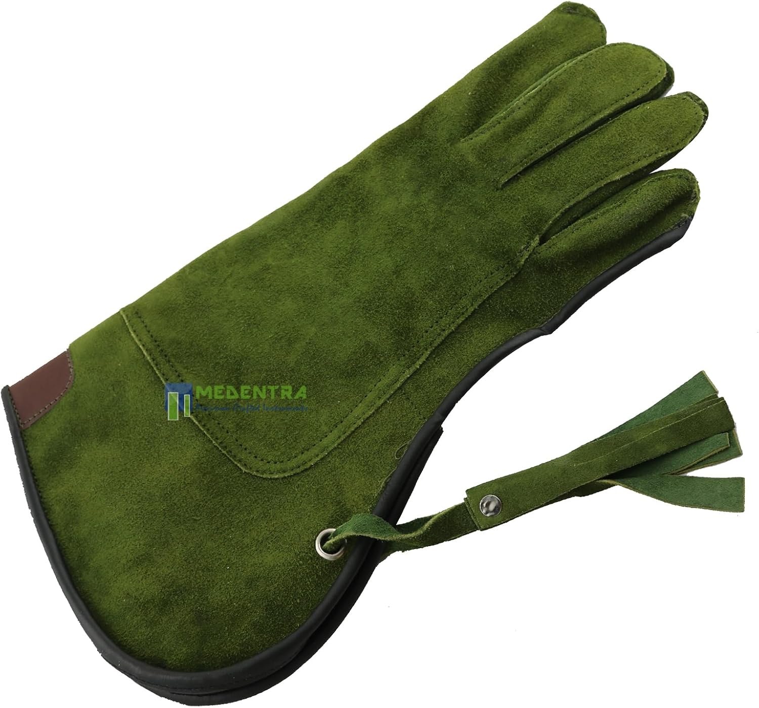 Falconry Gloves Nubuck Leather Eagle Hunting Birds Hawk Green 14" Long Cuff