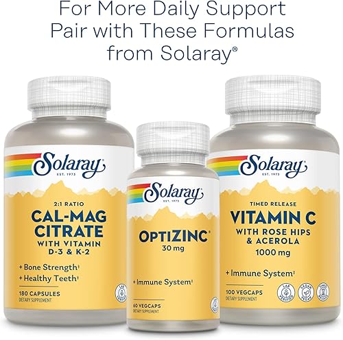 Miniatura 8 de Solaray Vitamina B-Complex 100 mg energía saludable formación de células sanguíneas y soporte de transmisión de impulso nervioso 100 cápsulas