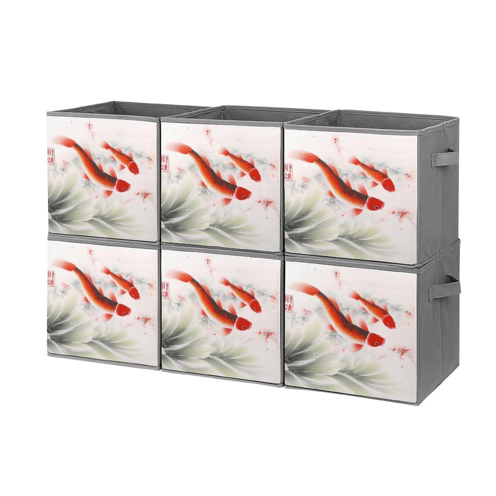 Bac de rangement pliable rouge pour organiser les vêtements du dressing