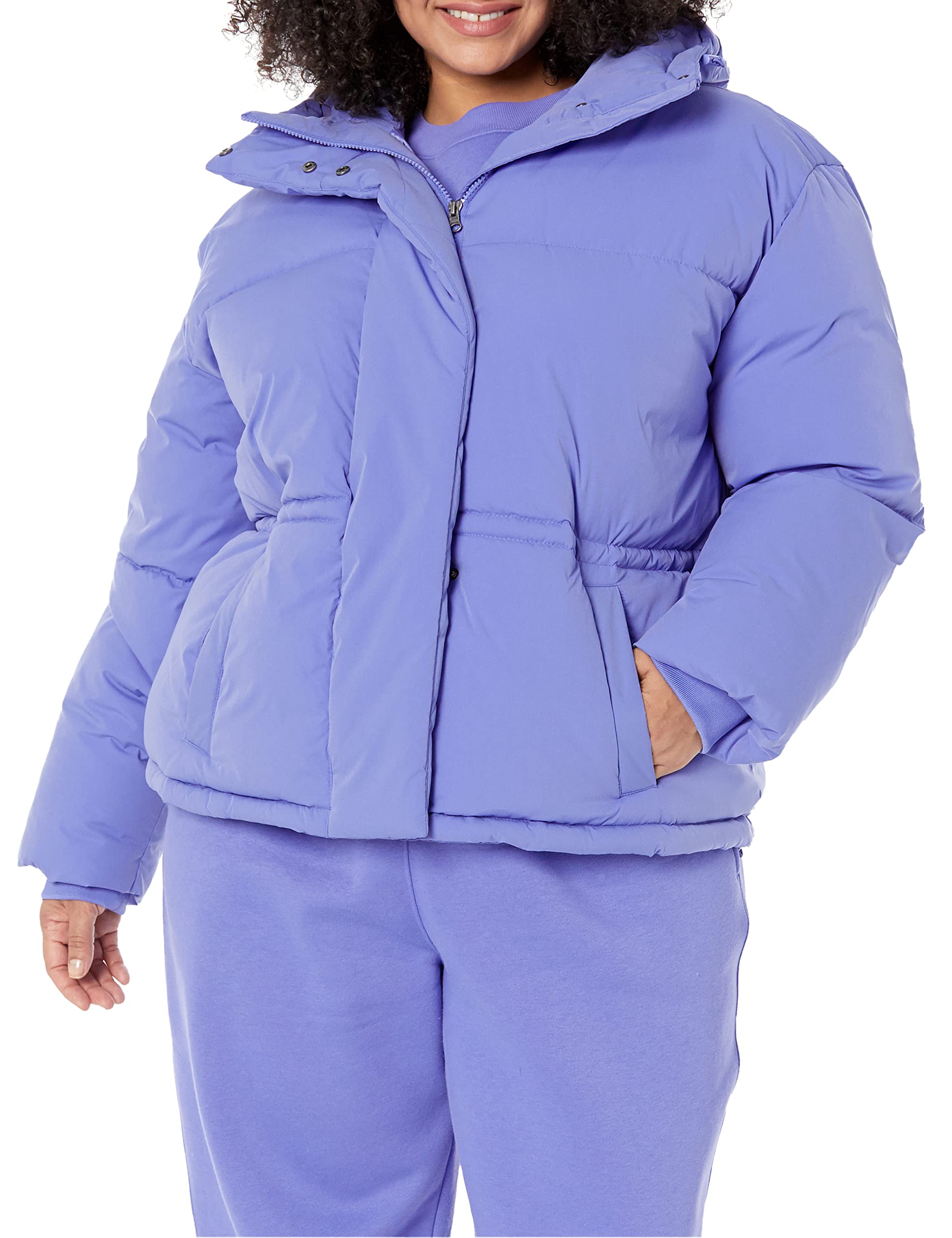 Amazon Essentials Femme Doudoune Courte À Capuche (disponible En Grande Taille)