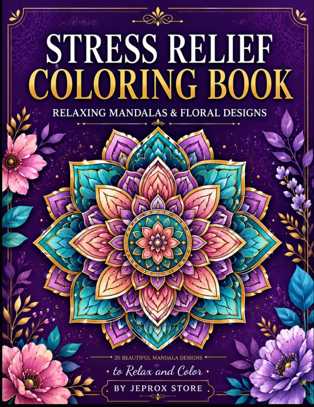 Stress Relief Coloring Book: 20 Beautiful Mandala Designs for Relaxation and Mindfulness