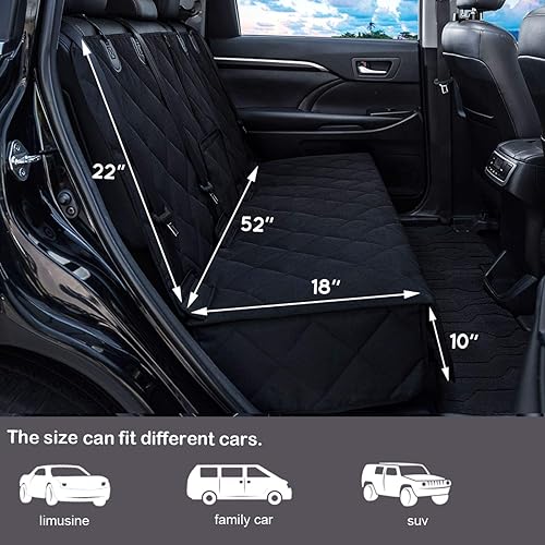 Miniatura 3 de Funda de asiento de automóvil para perro, antideslizante, impermeable, resistente, a prueba de arañazos, protege del barro y el pelaje de tu