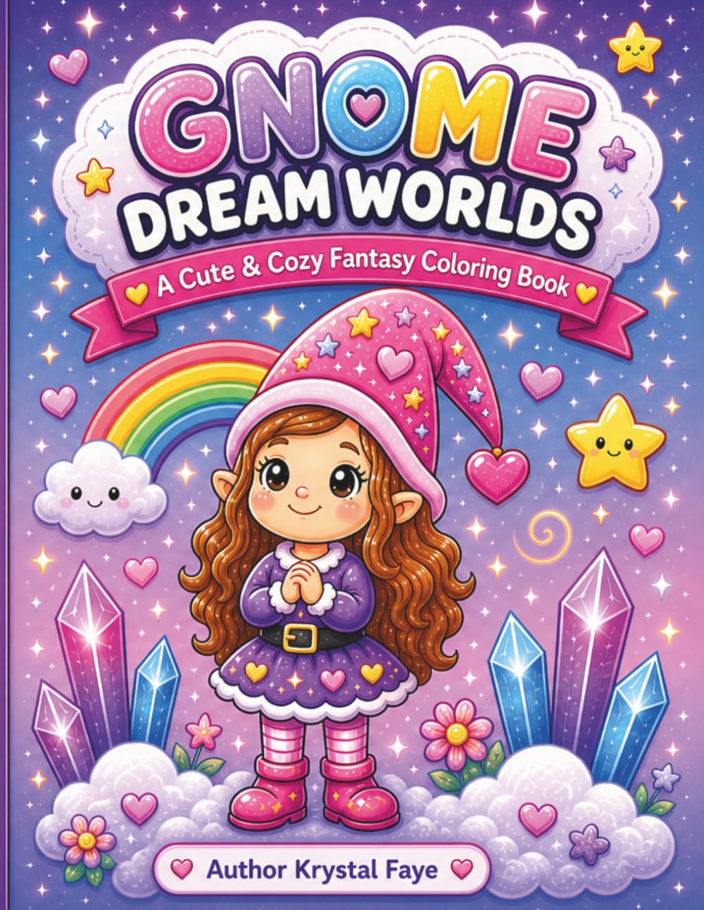 Gnome Dream Worlds: A Cute & Cozy Fantasy Coloring Book