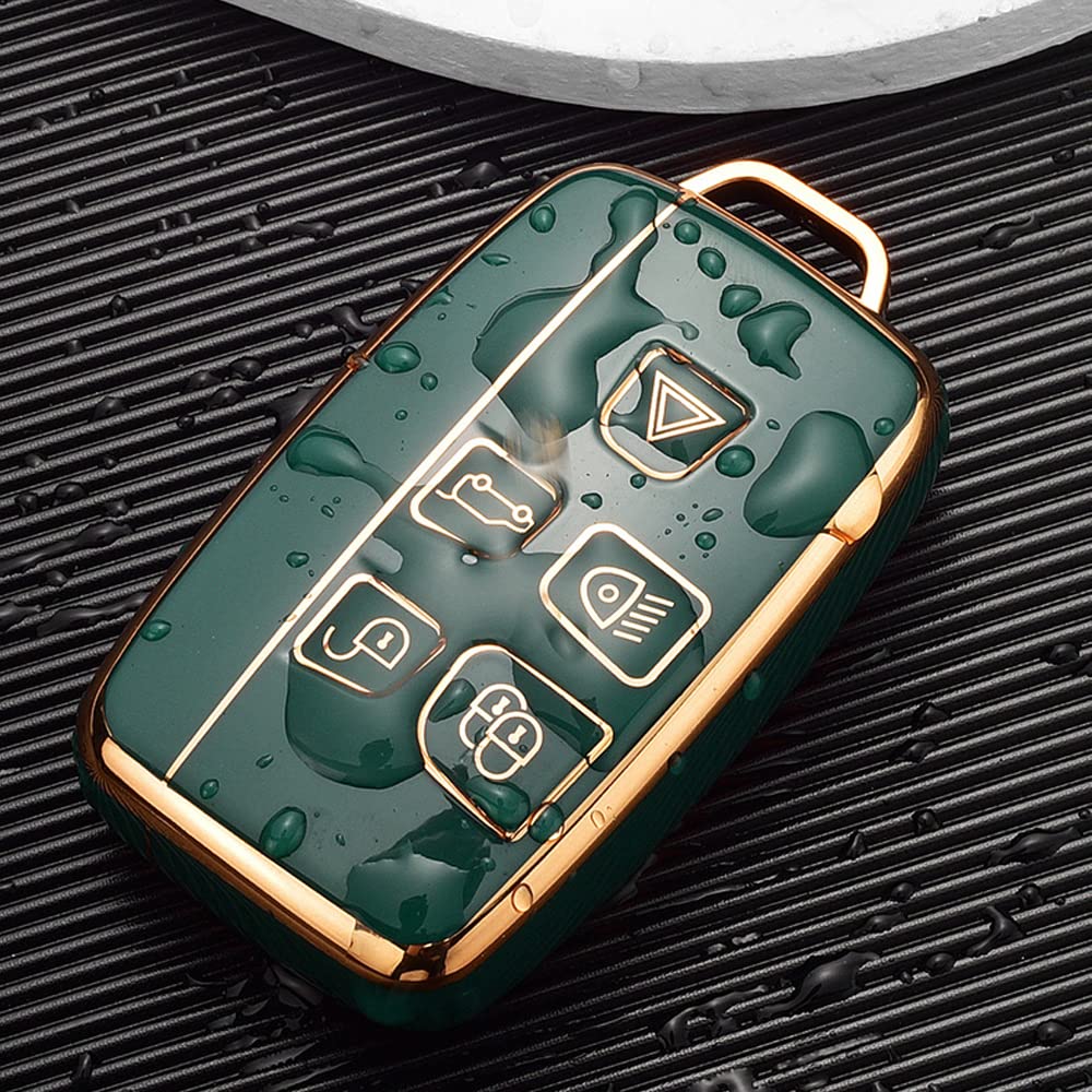 Ontto Custodia In TPU Per Chiave Auto Land Rover E Jaguar – Protezione Anti Graffio Con Bordo Dorato - 5