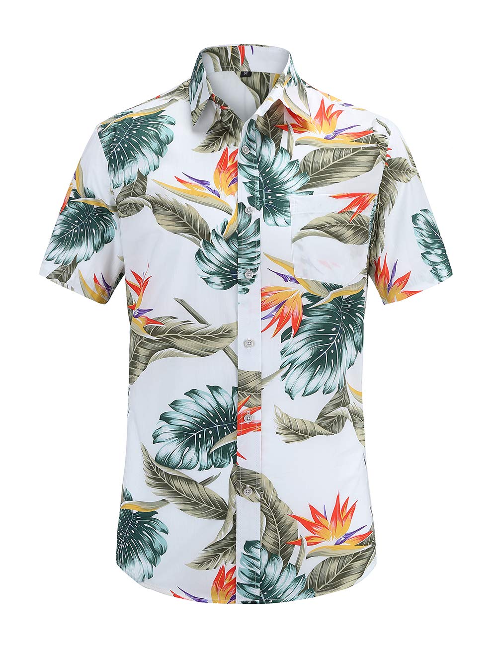 Men's Flowers Casual Aloha Hawaiian Shirt Short Sleeve