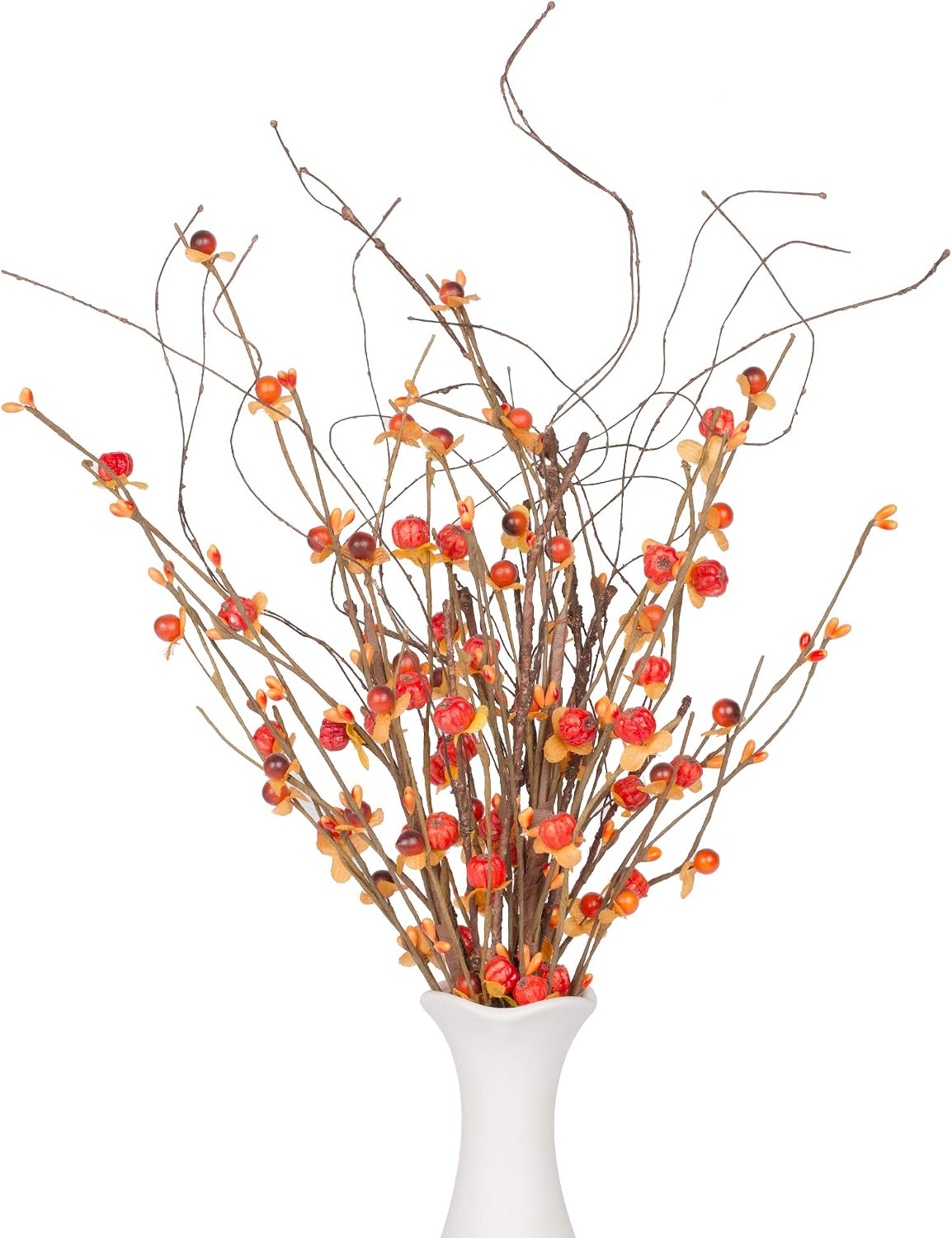 VGIA 18 Inch 3 Packs Red Berry Picks Artificial Red Berry Branches Fall Decorations Home Decor