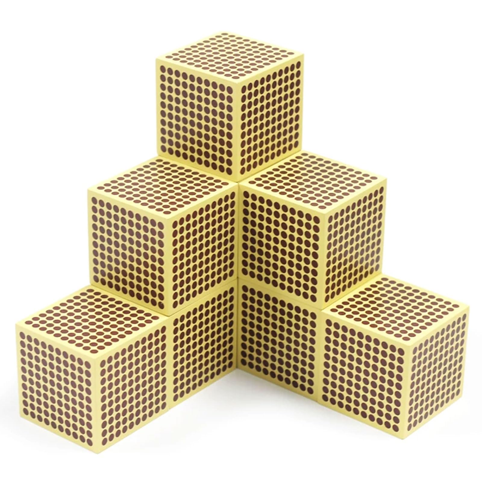 Montessori Holz Hunderter-Quadrat & Tausender-Würfel
