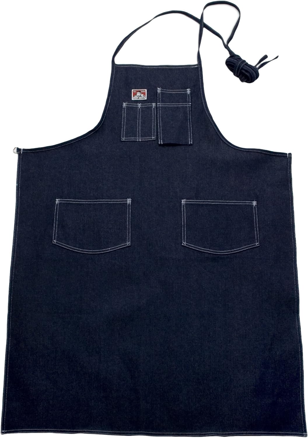 Ben Davis Men's Custom Name Embroidered Shop Machinist Printer Teamster's Barber Work Utility Apron (Indigo Denim)