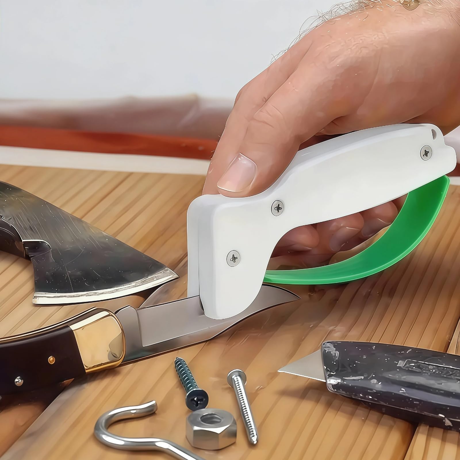Tungsten Steel Knife Sharpener Restore and Repair Pocket Knives Axes and Sabres Effortlessly Sharpen Handheld Design for Better