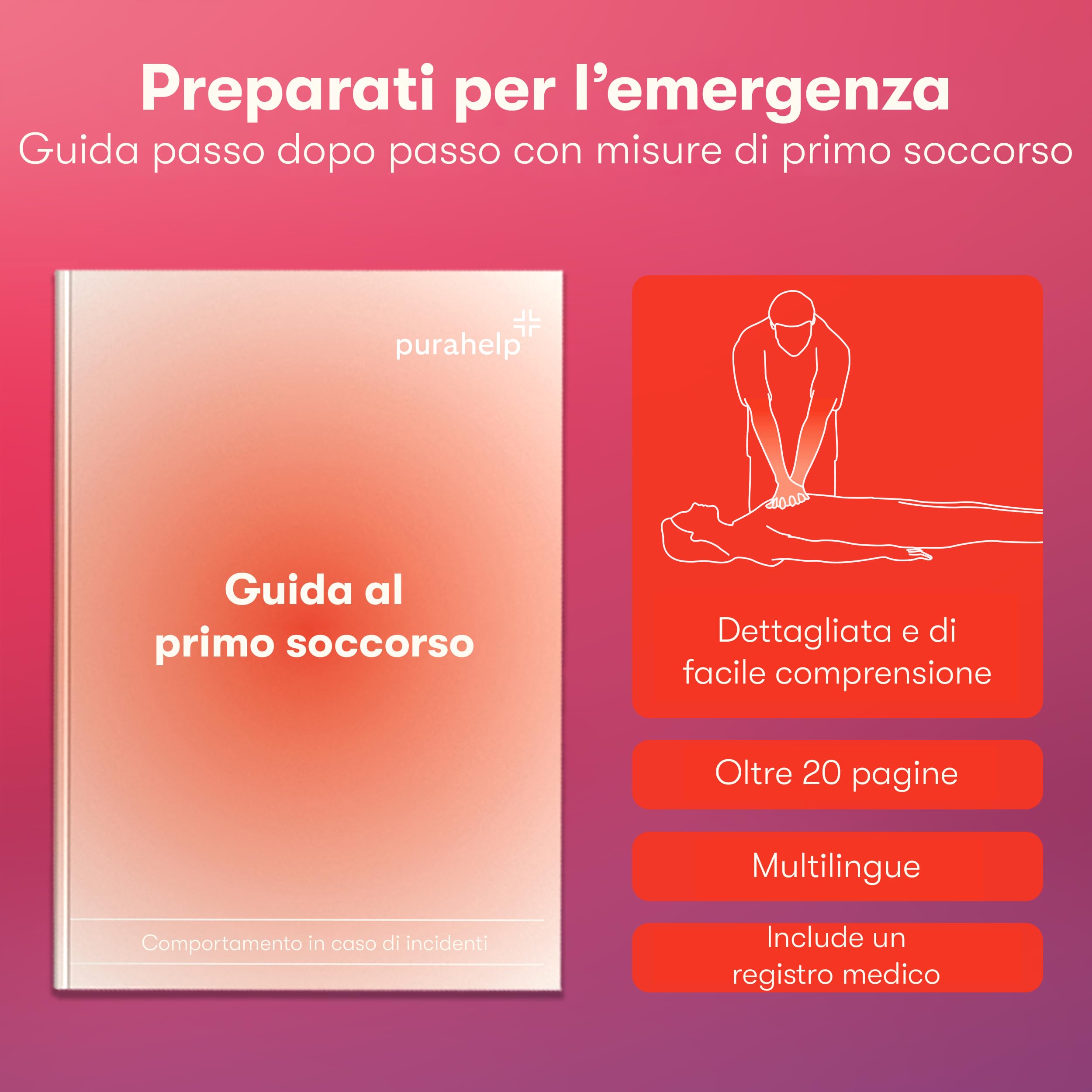 3-in-1 Kit Pronto Soccorso Auto - Con Triangolo Auto Omologato e Gilet Alta visibilita - Conforme alla Norma DIN 13164
