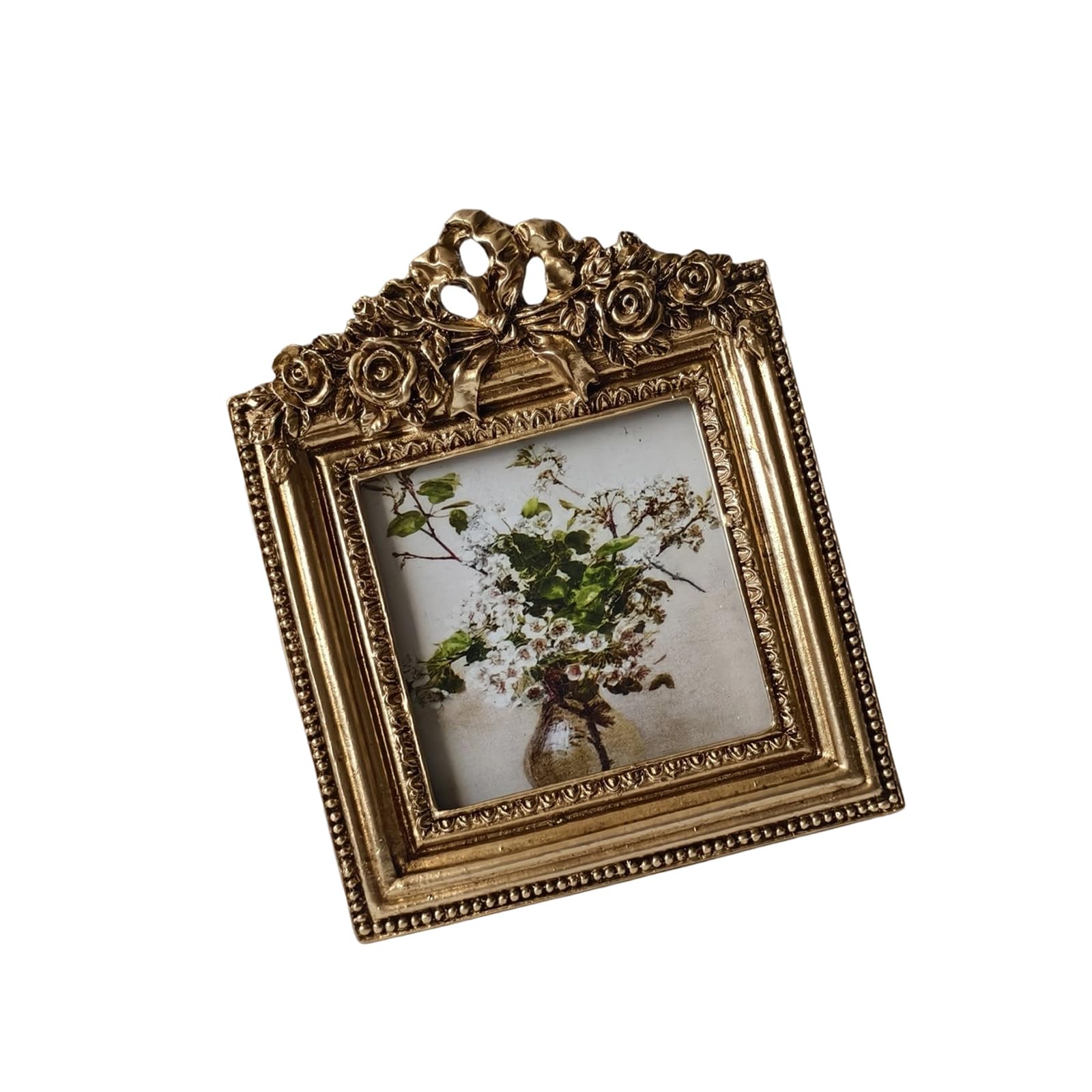 Buxuaaaa Antique Ornate Rectangles Photo Frame for Tabletop Wall Display, Retro Picture Frame, Decorative Photo Home Decors Retro Picture