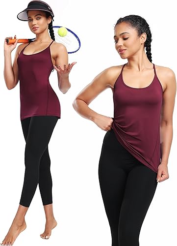 Miniatura 7 de NELEUS Camiseta sin mangas de entrenamiento para mujer, con espalda cruzada, para yoga, atletismo, gimnasio