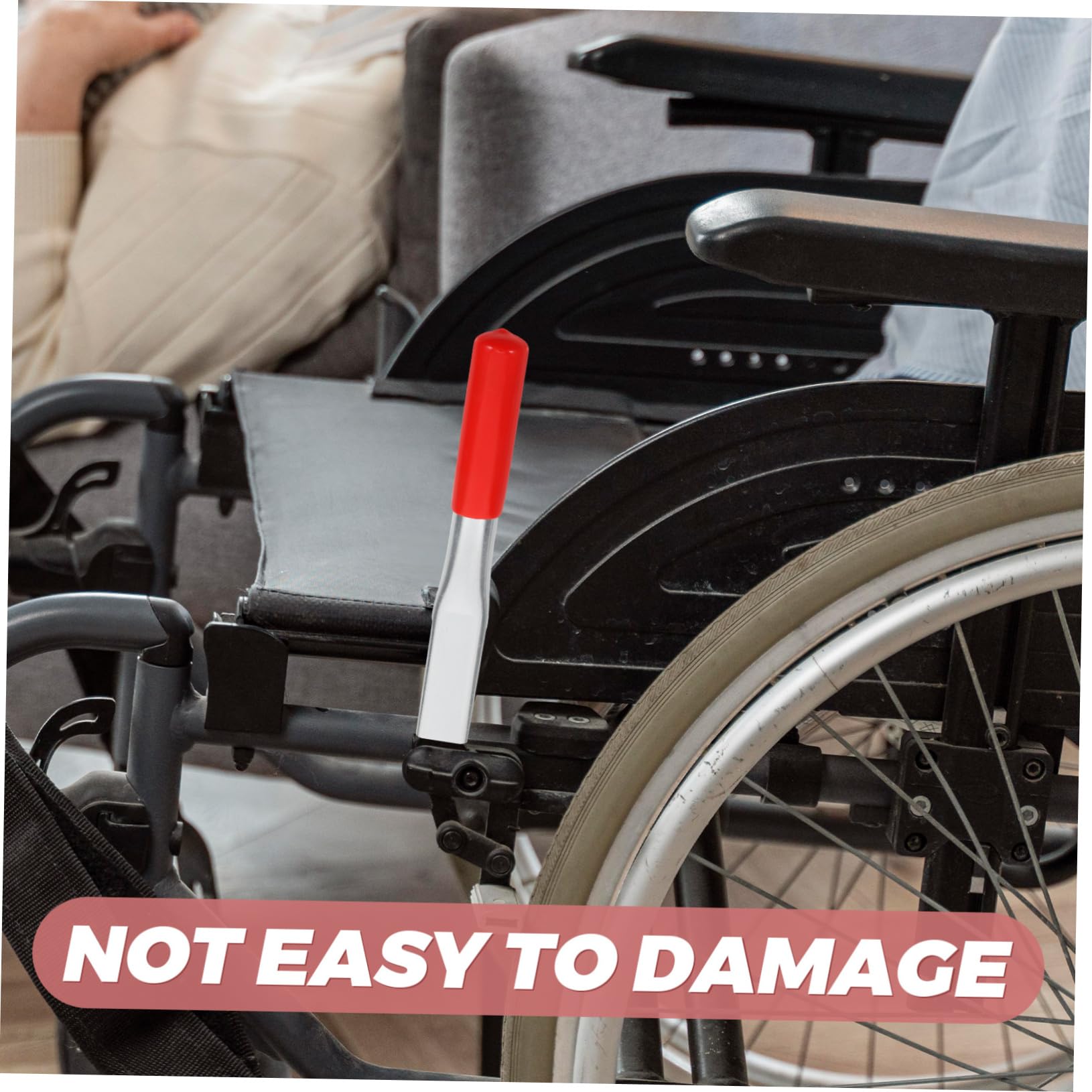 Freno Metal en Reclinable Extensor para Silla para y Ruedas Accesorio Ajustable de Longitud Posición Plástico Rojo de Transporte
