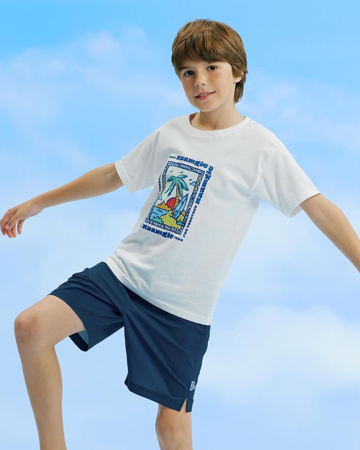 maamgic Boys Swim Trunks Compression Liner Stretch Teen Boy Swim Shorts Anti-Chafe Bathing Suits with Zipper Pocket - Image 2