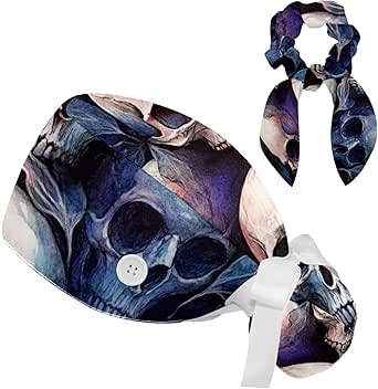 Womens Working Caps Bouffant Surgical Cap With Bow Scrunchies Little