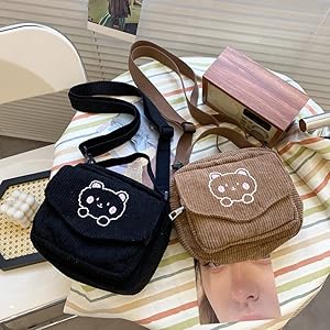 Lindo Bolso Kawaii, Bolso Cruzado Para Niñas, Oso Kawaii, Bolso De Pana, Bolso De Hombro De Felpa Lindo, Bolso Con Estampado De Oso | En Línea