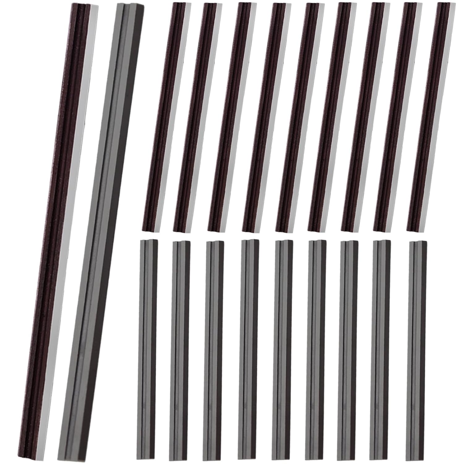 Planer Blades 3-1/4 Inch, 20pcs Planer Knife Set(10 HSS+10 TCT), 82mm, for DCP580B, PC60THP, CMEW300, Compatible with Makita D-16966, D-46246, for Wen 6530, PA1202, Most 3-1/4" Hand Planer