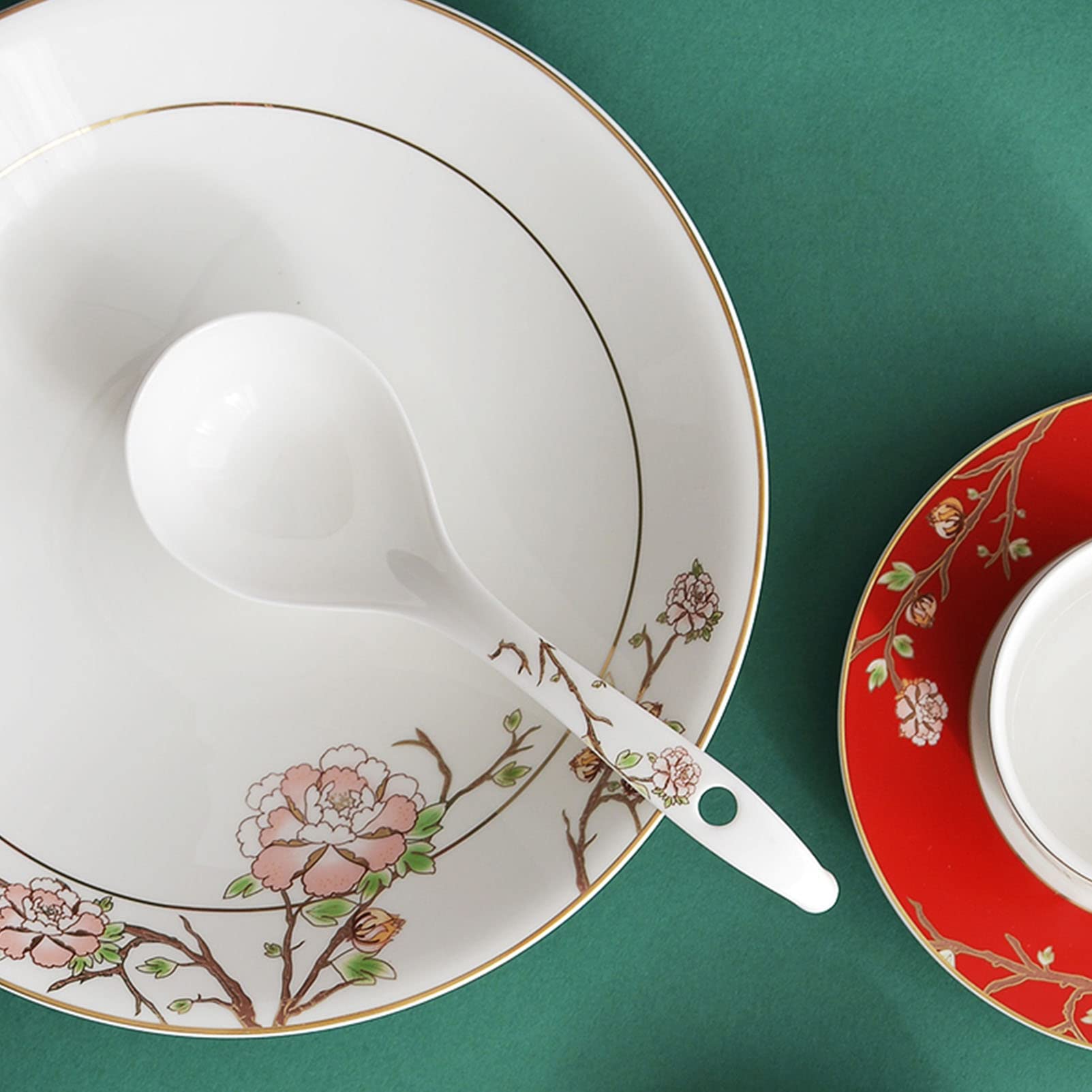 6-częściowy zestaw obiadowy Fine Bone China Zestawy obiadowe Porcelanowa zastawa stołowa, zestawy talerzy i misek, zestawy naczyń obiadowych po 6 szt.