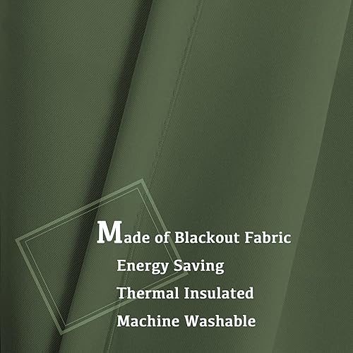 Miniatura 3 de Turquoize Cortinas opacas para dormitorio de 54 pulgadas de largo, 2 paneles de cortinas con ojales para sala de estar, paneles de tratamiento de