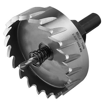 McJ Tools 2-5/8 Inch HSS M2 Drill Bit Hole Saw for Metal, Steel, Iron, Alloy, Ideal for Electricians, Plumbers, DIYs, Metal Professionals