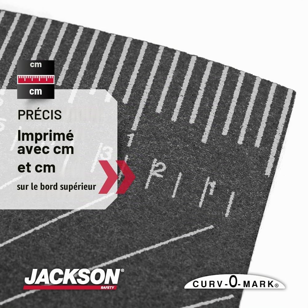 Jackson Safety 14753 Règle Curv-O-Mark Wrap-A-Round, Grande, Noire, Diamètre du tuyau: 3" to 10"
