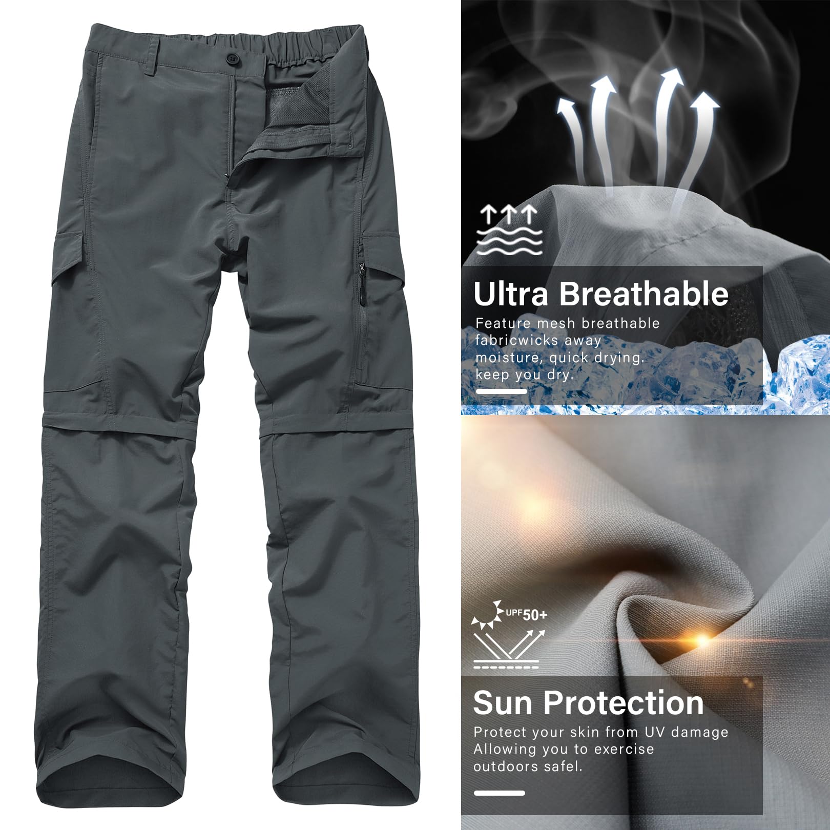 Jessie Kidden Cargo Pantalones para Senderismo para Hombre