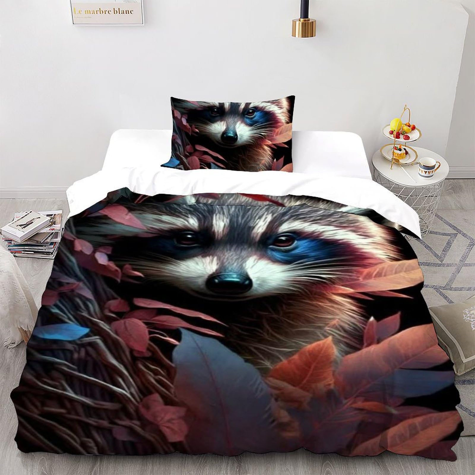 Raton laveur housse de couette imprimé 3D pour transformer la chambre d'un garçon aventurier