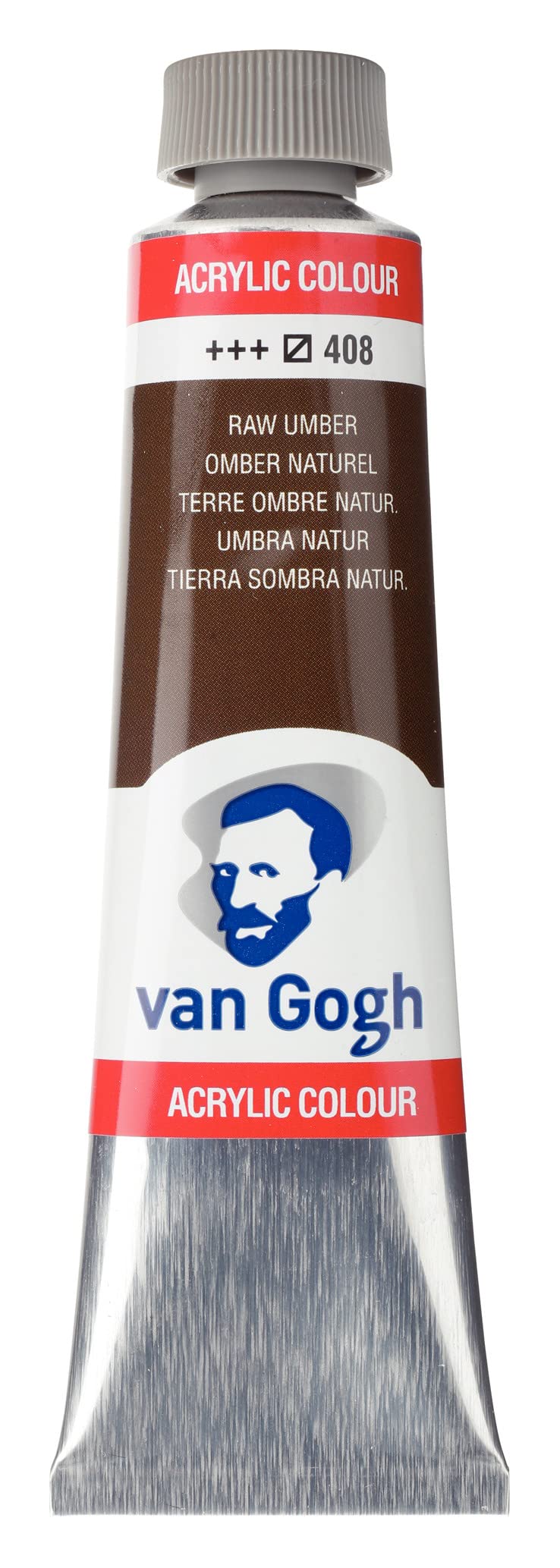 Van Gogh Raw Umber Acrylic Colour - 408-40 Ml Tube - High Pigment Load - Student-Artist Grade - Fast-Drying - Lightfastness +++