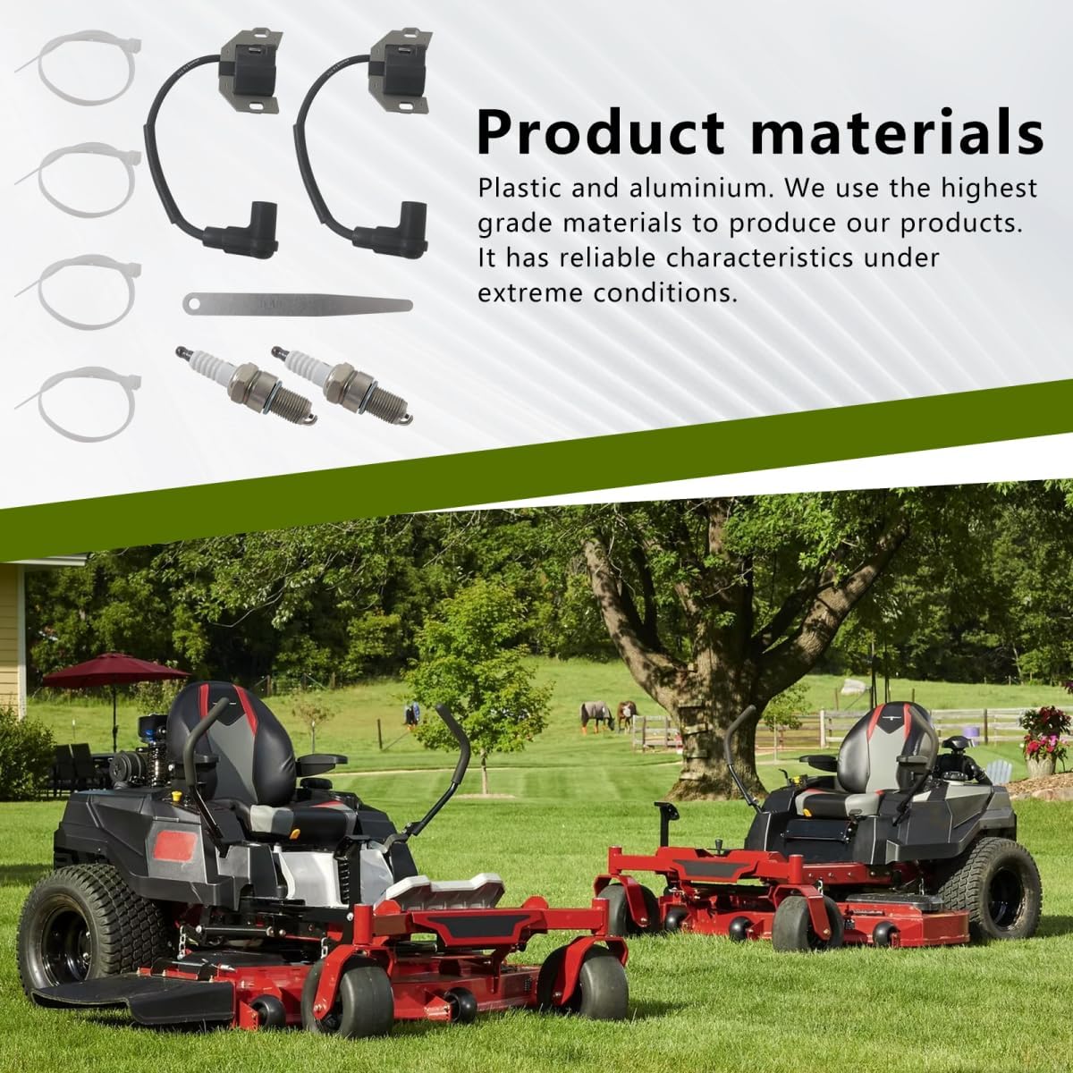 New Ignition Coil and Spark Plug Repl. 21171-0743 21171-0711 for John Deere for Kawasaki FR651V FR691V FX751V FX801V FX850V FR730V, by Xspeedonline