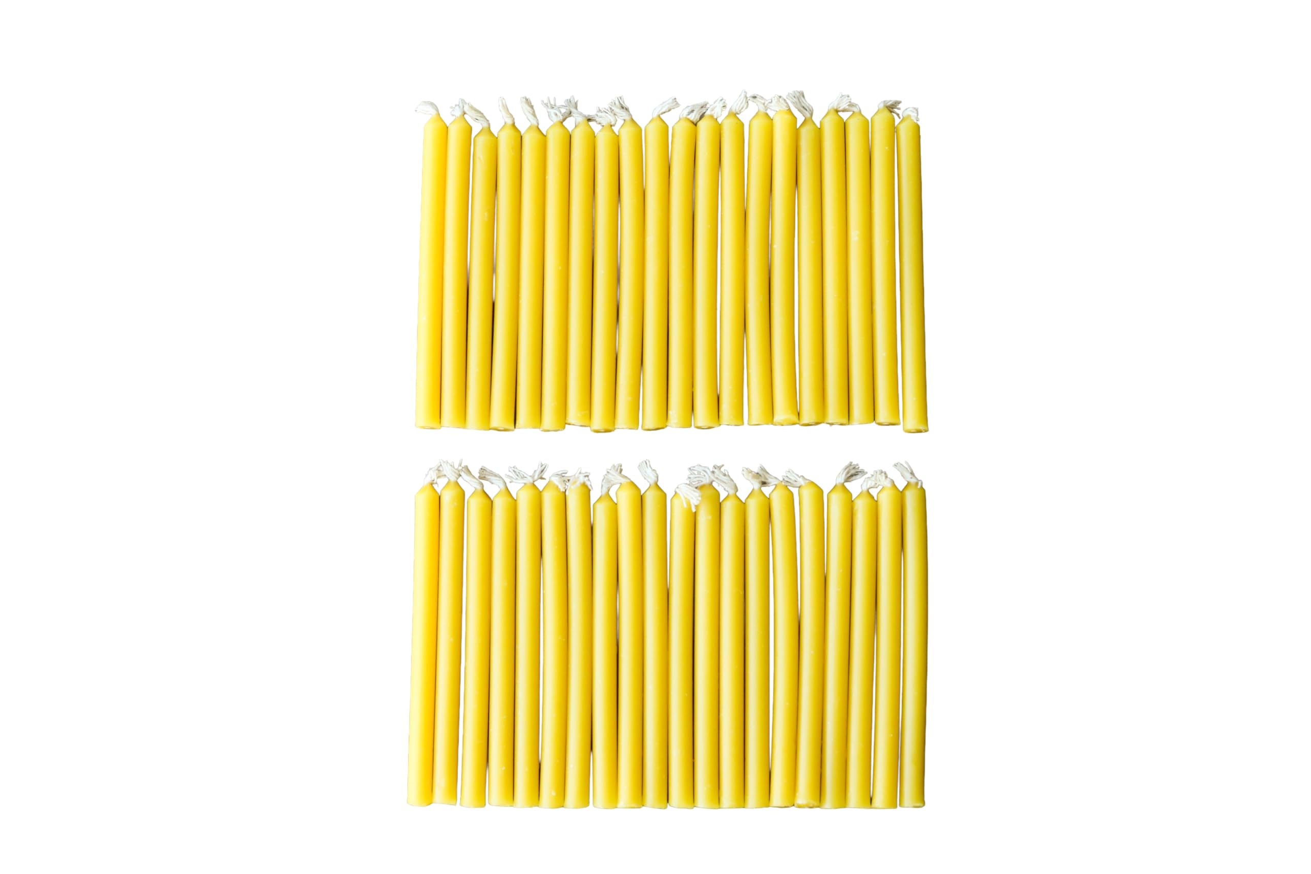 Redchocol8 Yellow Redchocol8® Set Of 40 Tiny Candles Cake Decoration Dinner Food Birthday Slim Household