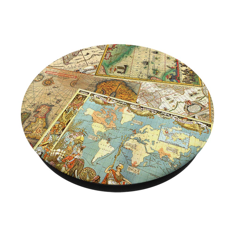 Amazon.com: Post Cards Old Vintage Travel World Maps Zx PopSockets