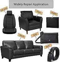 Vista 5 de Parche de reparación de cuero, parche de reparación de cuero autoadhesivo para sofás, asientos de automóvil, sofá, muebles, bolsos, cinta de cuero