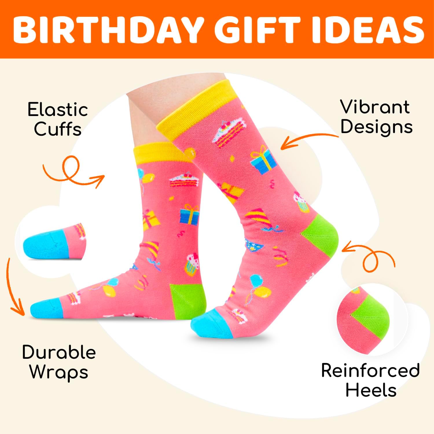 Zmart Cute Birthday Gifts Women Men - Unique 31 32 33 34 35 Year Old Socks - Image 4