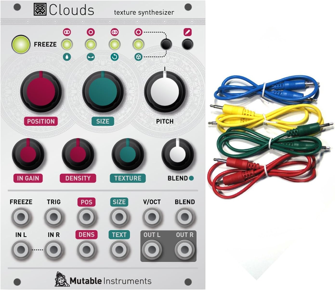 Clouds Granular Audio Processor Eurorack Synth Module w/ 4 Cables