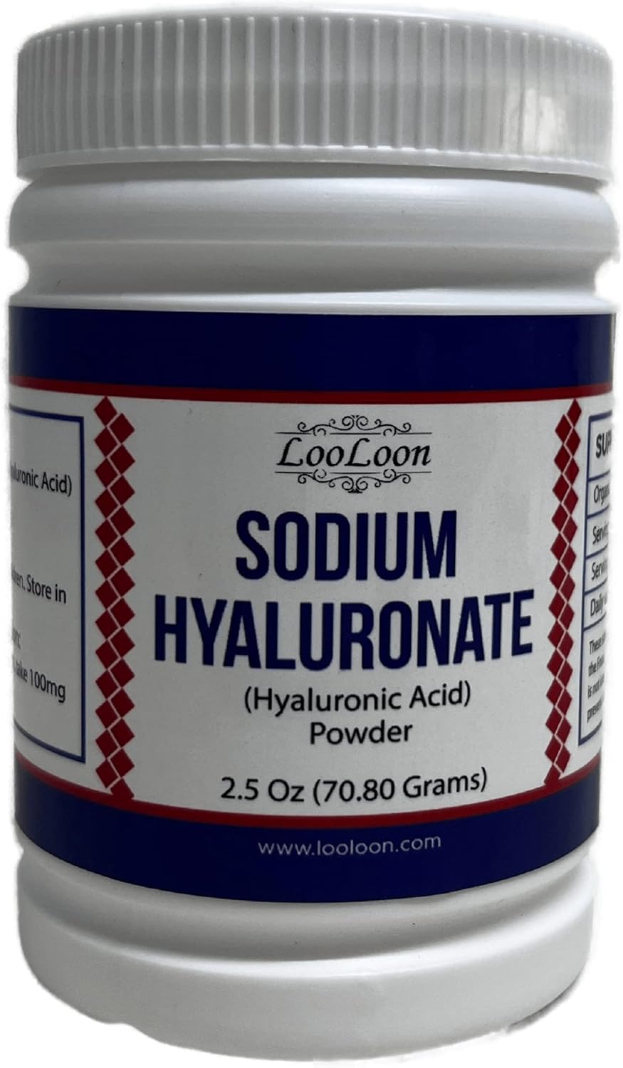 Hyaluronic Acid Powder Supplement, 2.5oz Pure Hyaluronic