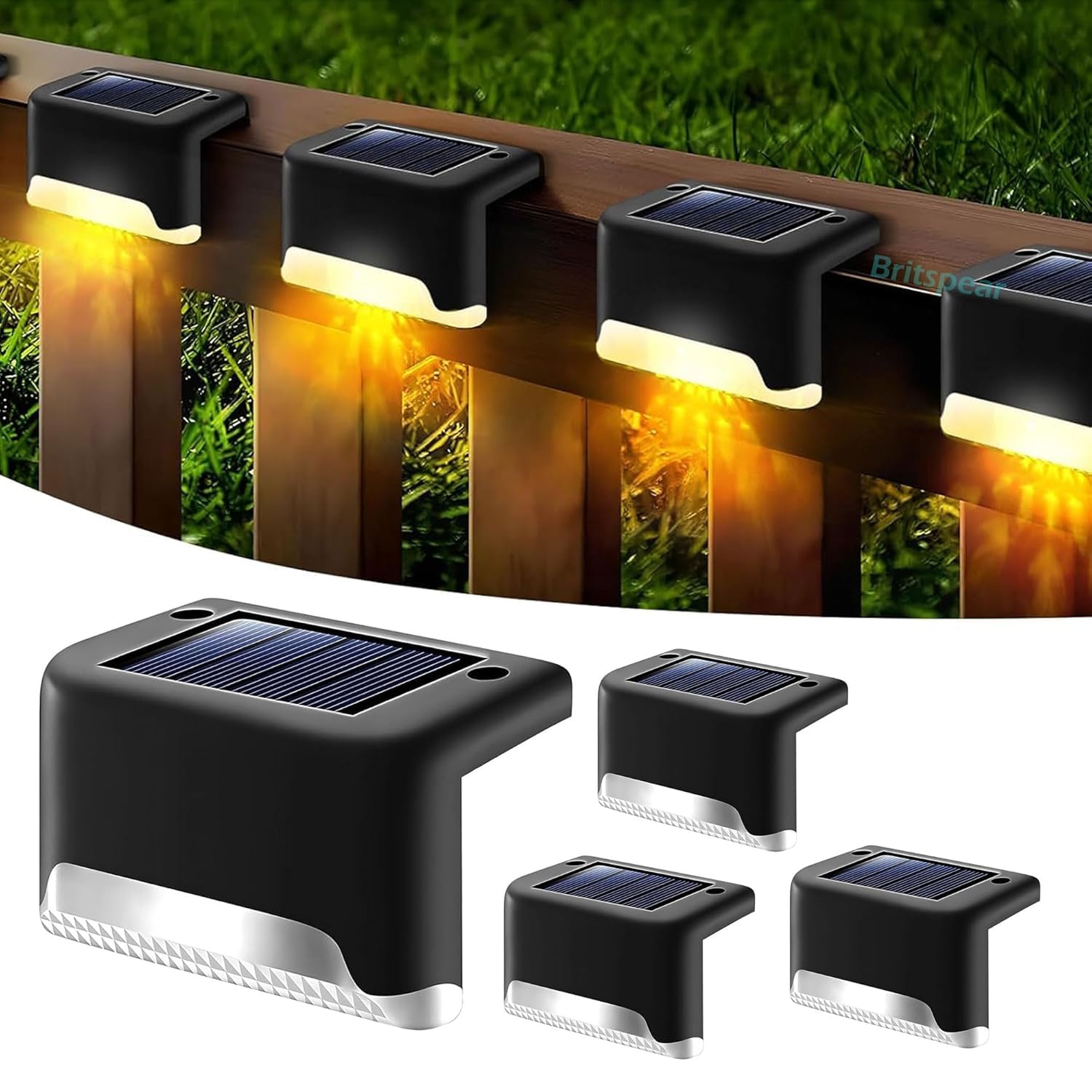 BRITSPEAR Waterproof Solar Lights for Home, Outdoor Solar Lights, Balcony wall Light, Terrace Garden Decoration Solar lamp, Solar Powered Lights for Deck, Stair, Step, gate, 1, Standard-image-33