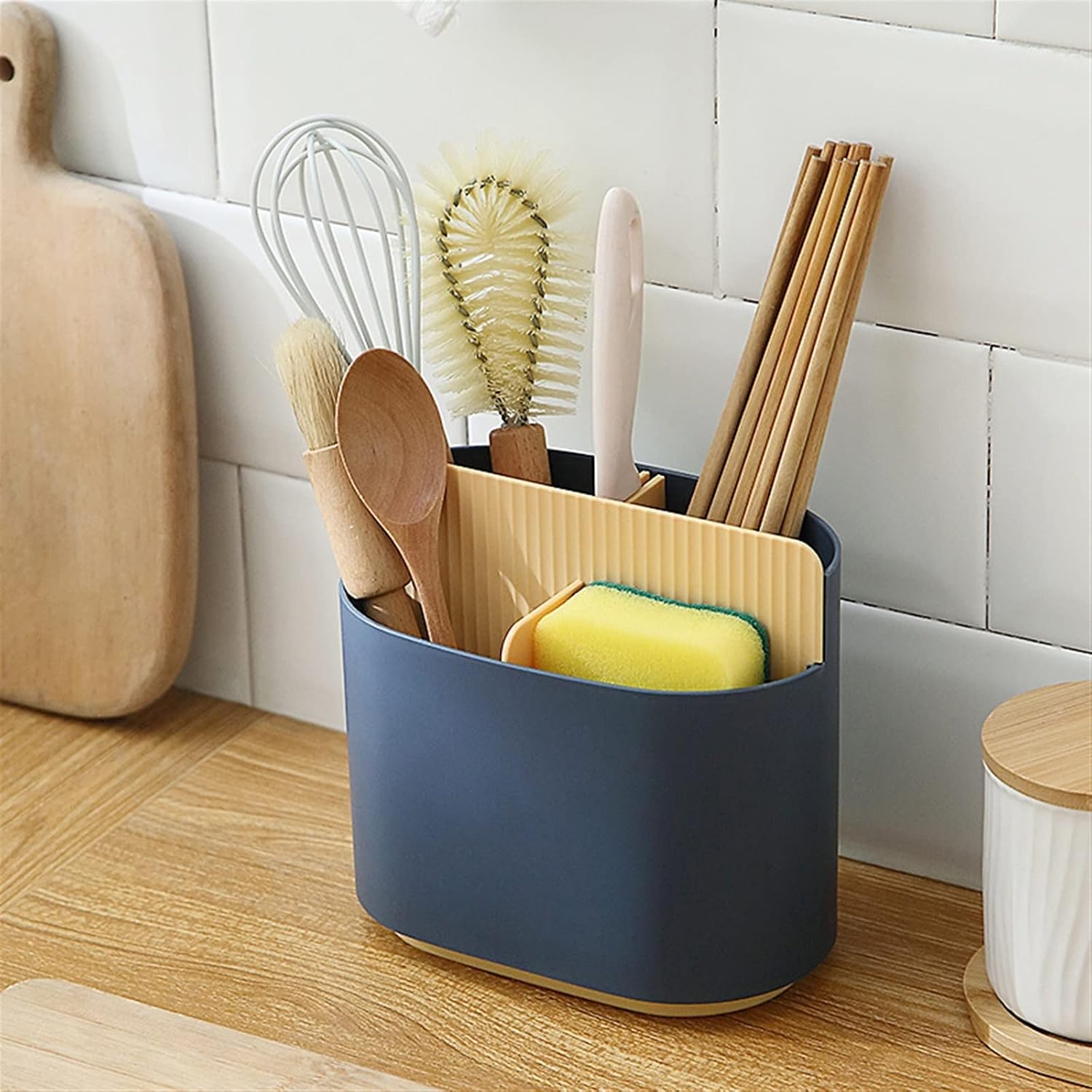 Chopstick Racks Kitchen Chopsticks Cage Drain Shelf(Blue)