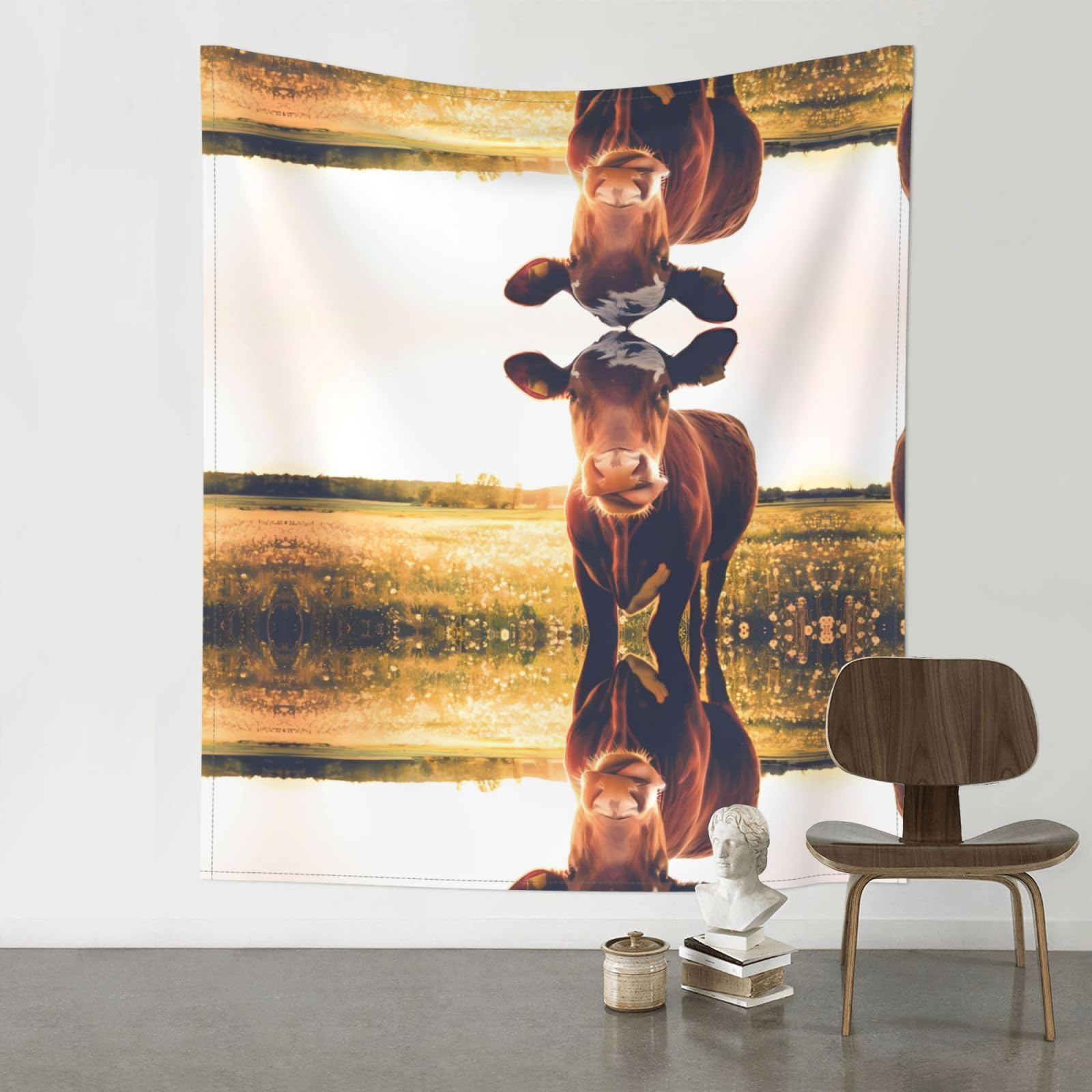YYHHAOFA animal cow Prints 60x51in Wall Tapestry Boho Chic Dorm Decor & Beach Throw Blanket
