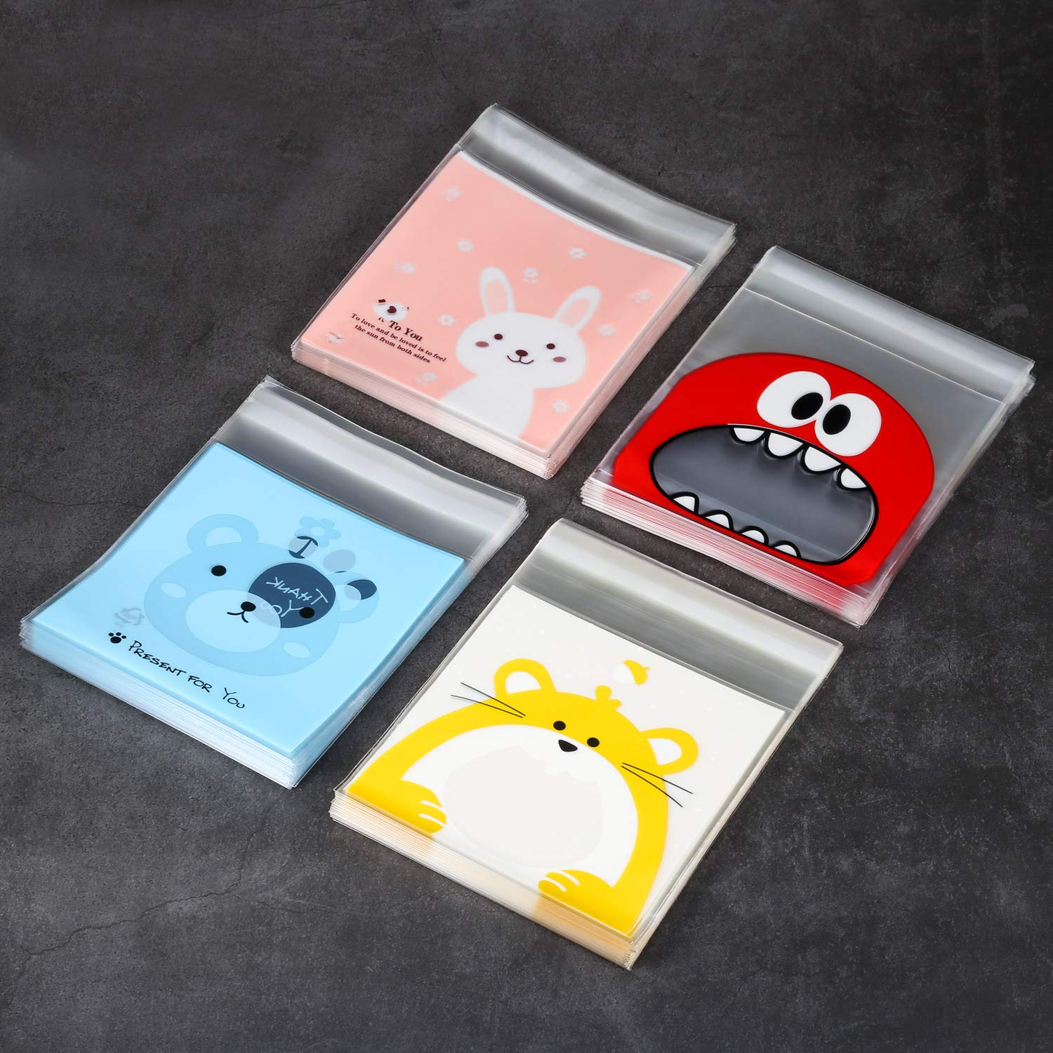 200 Bustine Trasparenti Per Confetti 8x10cm - Autosigillanti, Con Adesivi, Per Biscotti, Caramelle E Regali - Foto 4