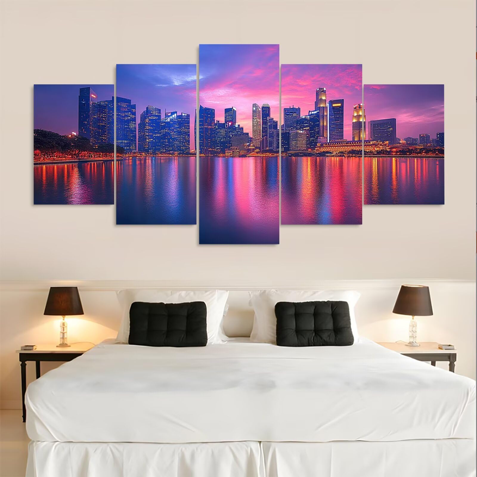 Diamond Art City Zestawy do malowania diamentami 5D dla dorosłych, 5 sztuk, do malowania po numerach, dla dorosłych, kolor 4, haft krzyżykowy, materiały plastyczne do dekoracji pokoju, prezenty dla