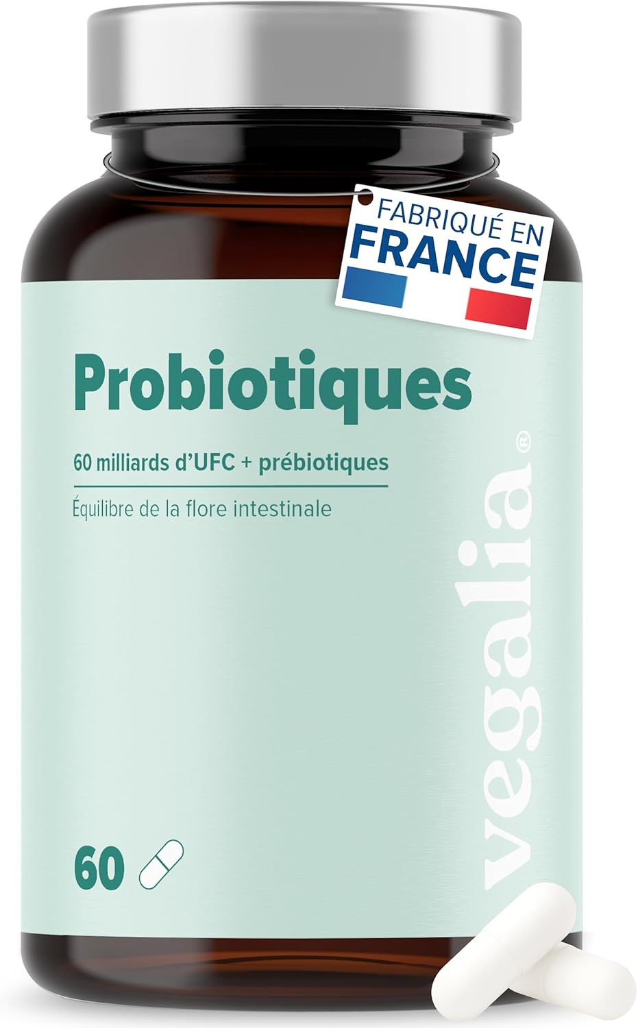 100% French Probiotics – 1st Formula 360 with multiple benefits, 10 vegan bio-active strains and gastro-resistant capsules