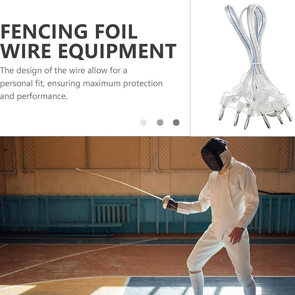 Fil de Main de clôture, Fil de Corps de clôture,Fiche à Broche du Fil de Corps Cordon de Corps léger | Cordon à Main Flexible, Accessoires de clôture Transparents pour fleuret et épée - 5