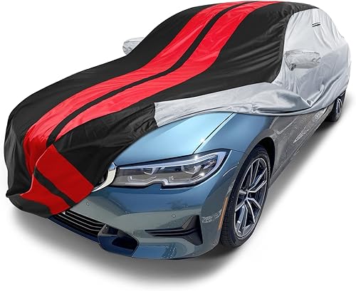 iCarCover Funda personalizada para automóvil para BMW Serie 3 Sedan 320i, 328i, 330i, 330e, 335i, ActiveHybrid 3 impermeable para todo tipo de