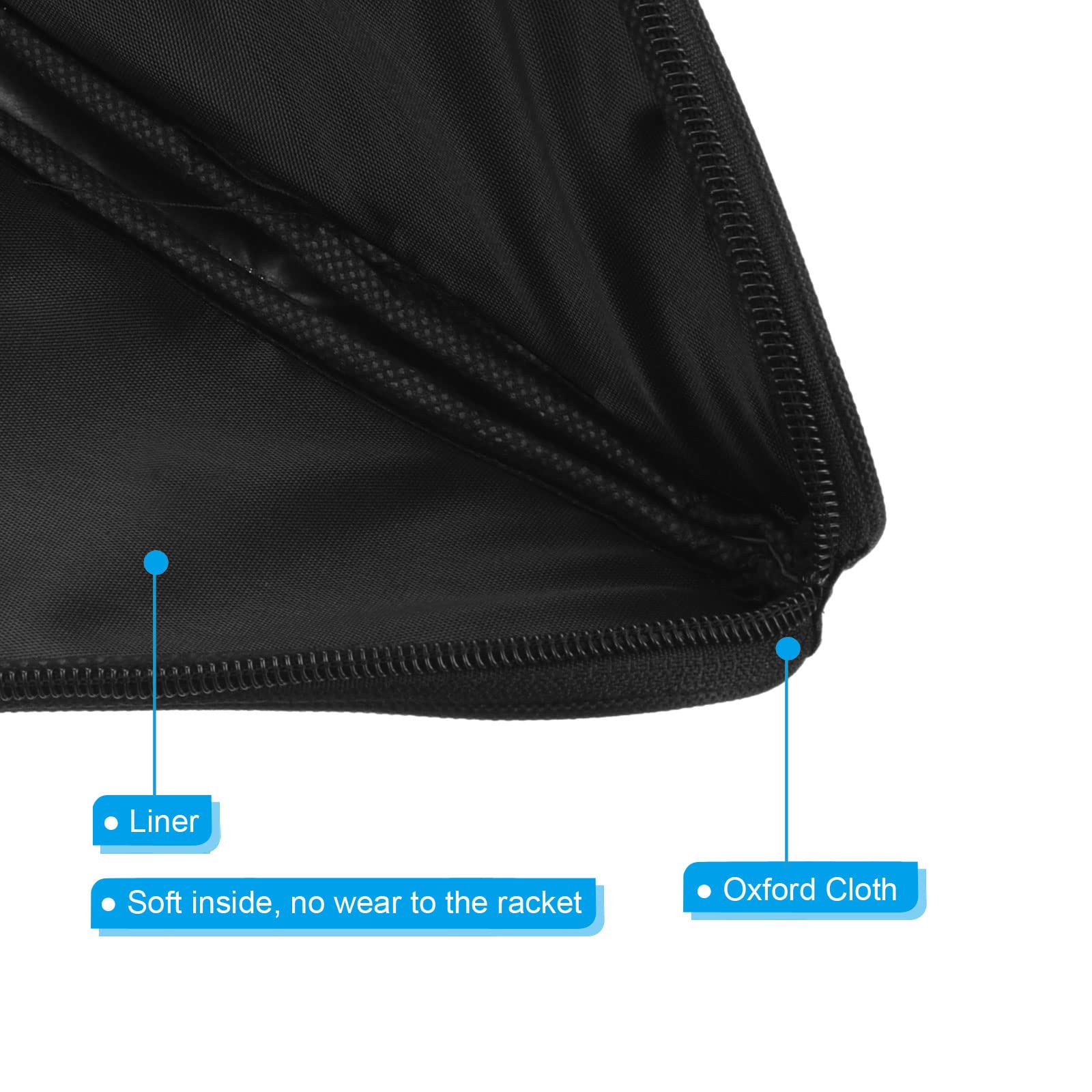 PATIKIL Ping Pong Racchetta Custodia, 2pz Ping Pong Racchetta Custodia Morbido Copertura Contenitore Borsa Zucca Forma per Sport Accessori, Nero