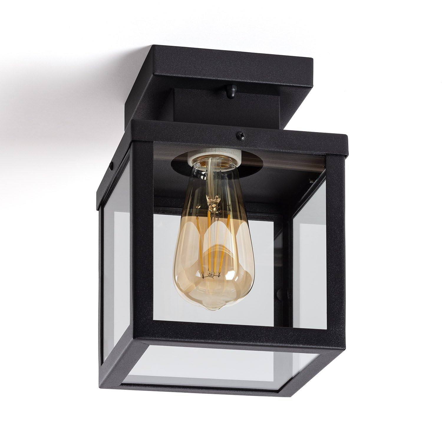 LEDKIA LIGHTING Applique da Soffitto per Esterni Alluminio Theia Nero E27