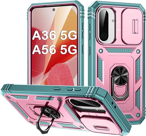 Miniatura 58 de PASNEW Funda para cámara Samsung Galaxy A15 5G, soporte metálico de grado militar, resistente a prueba de golpes, carcasa rígida para Samsung A15