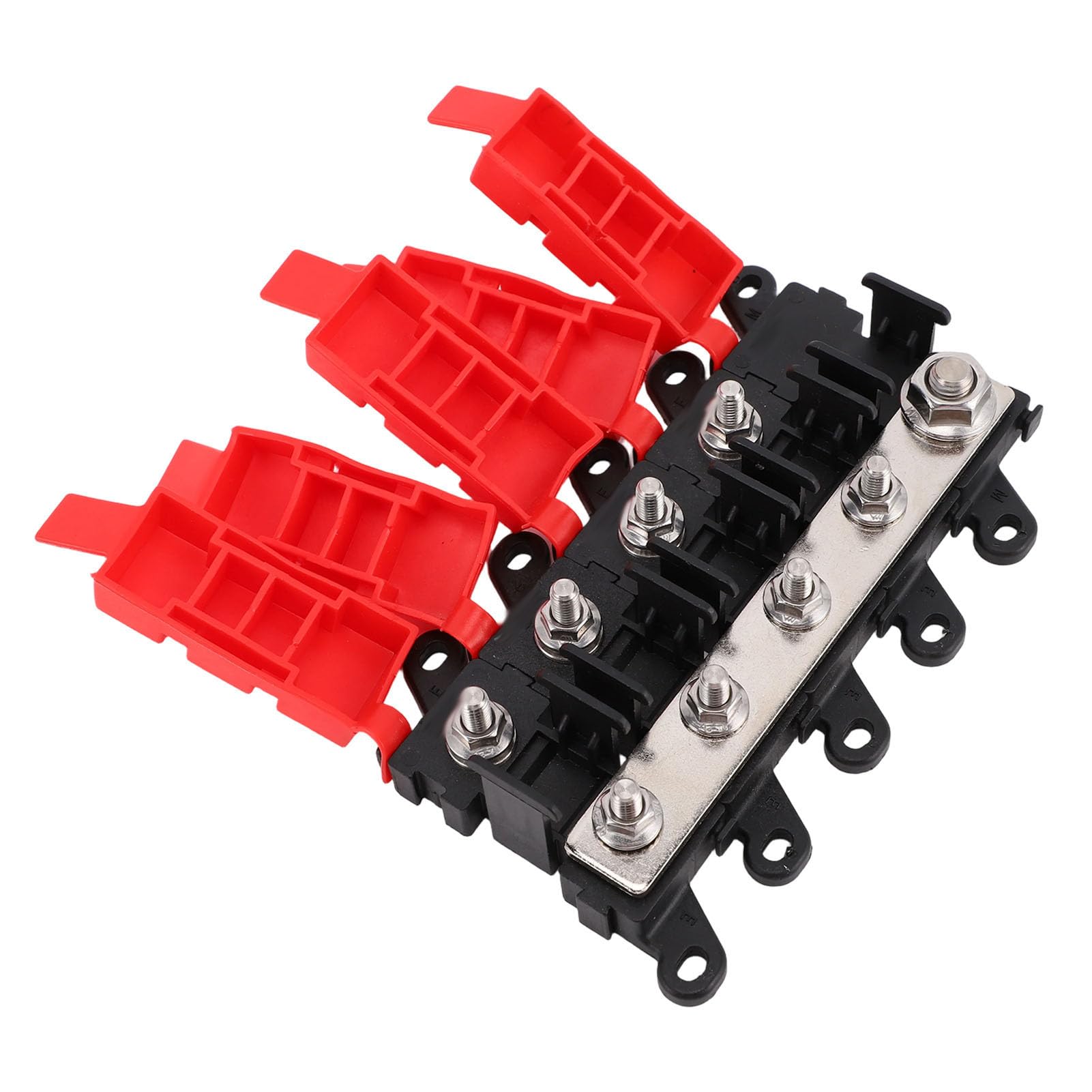 Portafusibles de alta corriente 200 A, diseño a presión para equipo eléctrico de coche, barco, autocaravana, cableado limpio para automóviles, marina, 13 x 7,9 cm, acero inoxidable