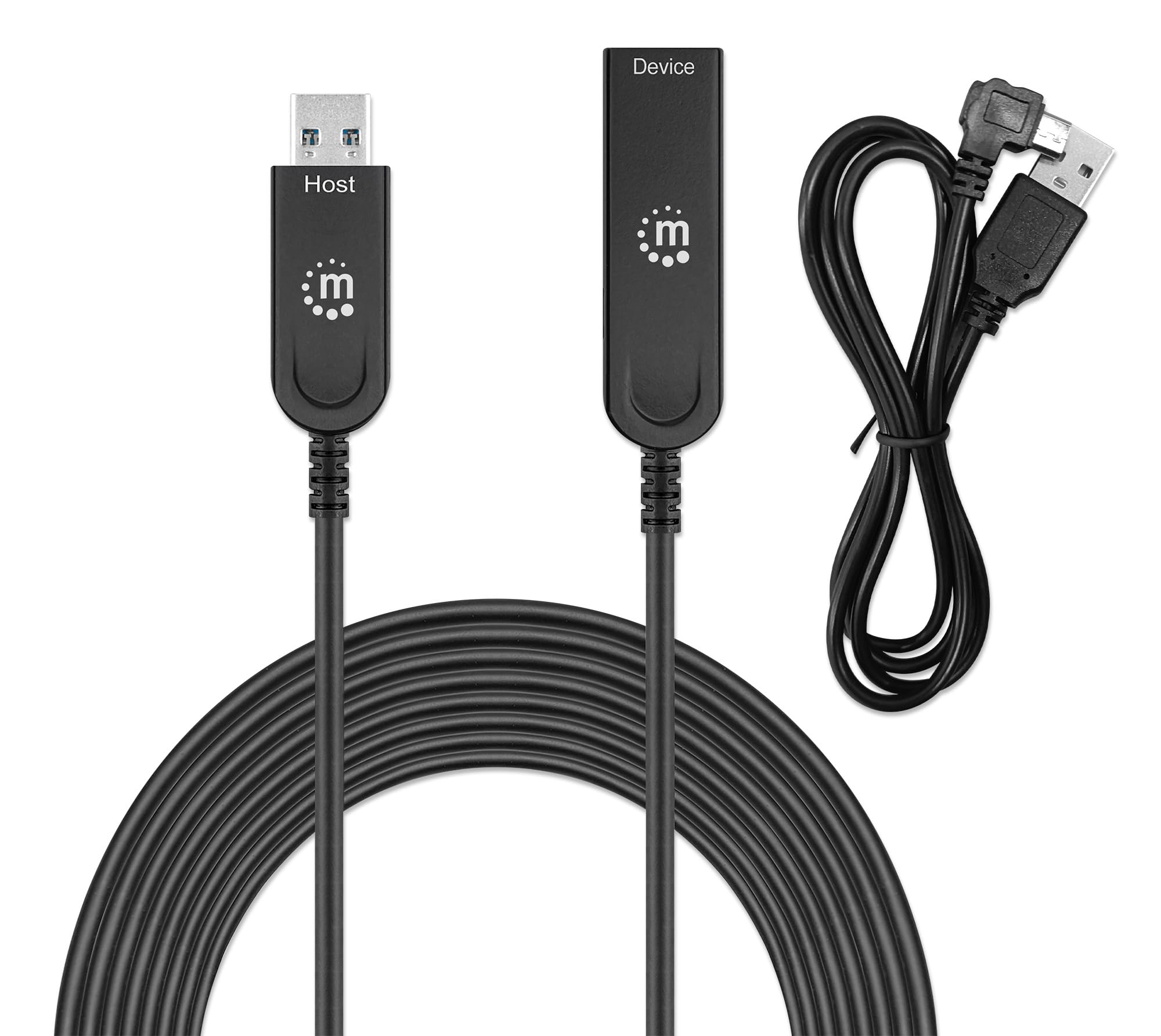 Manhattan 356497 Cable Óptico Activo USB 3.2 Gen 2 SuperSpeed+ AOC USB A M/F 10 m Negro