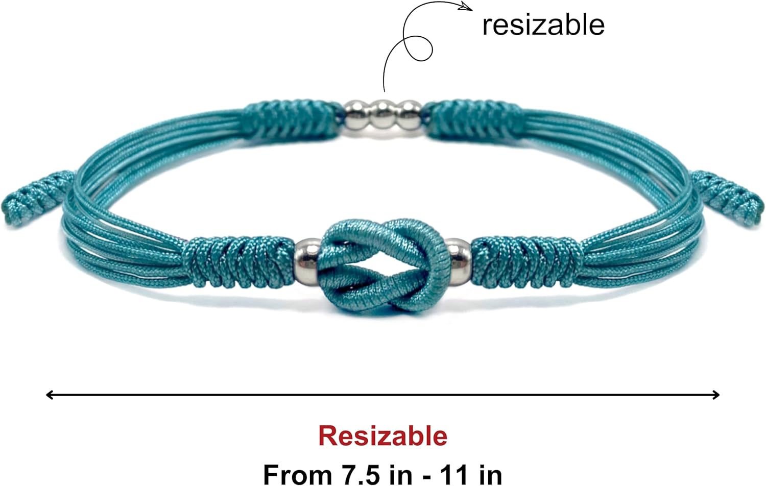 LAMIBEE Infinity Surfer Friendship Bracelet, Forever Love and Friendship with Multicolor Color, Lucky Tibetan Knot Protection String Woven - Image 6